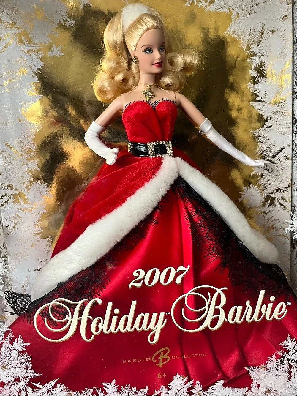 Barbie 2007 Holiday Barbie Holiday Doll Red & Black New with Tags